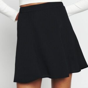 Reformation Flounce mini skirt black